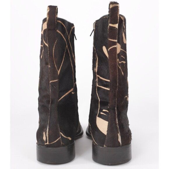 Y2K Valentino Mens 42 US 9 boots tiger face calk skin fur - Picture 7 of 11